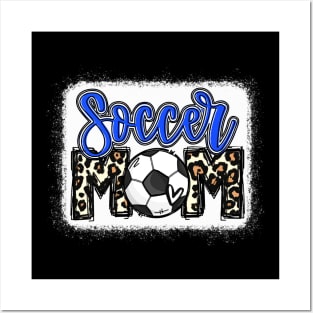 Soccer Mom Shirt Soccer Mom Blue Leopard Posters and Art